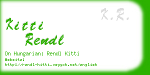 kitti rendl business card